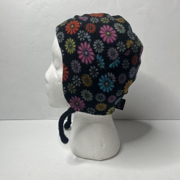 Turtle Fur Floral Fleece Beanie Winter Hat Kids Size 2-7 Years - Picture 4 of 10